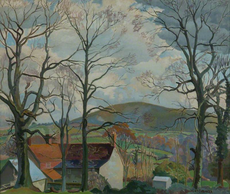 Burden's Farm with Melbury Beacon (alt. title Twyford, November)