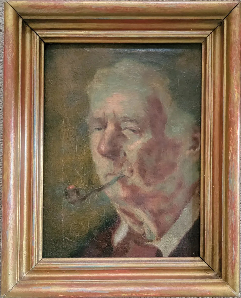 Man smoking a pipe