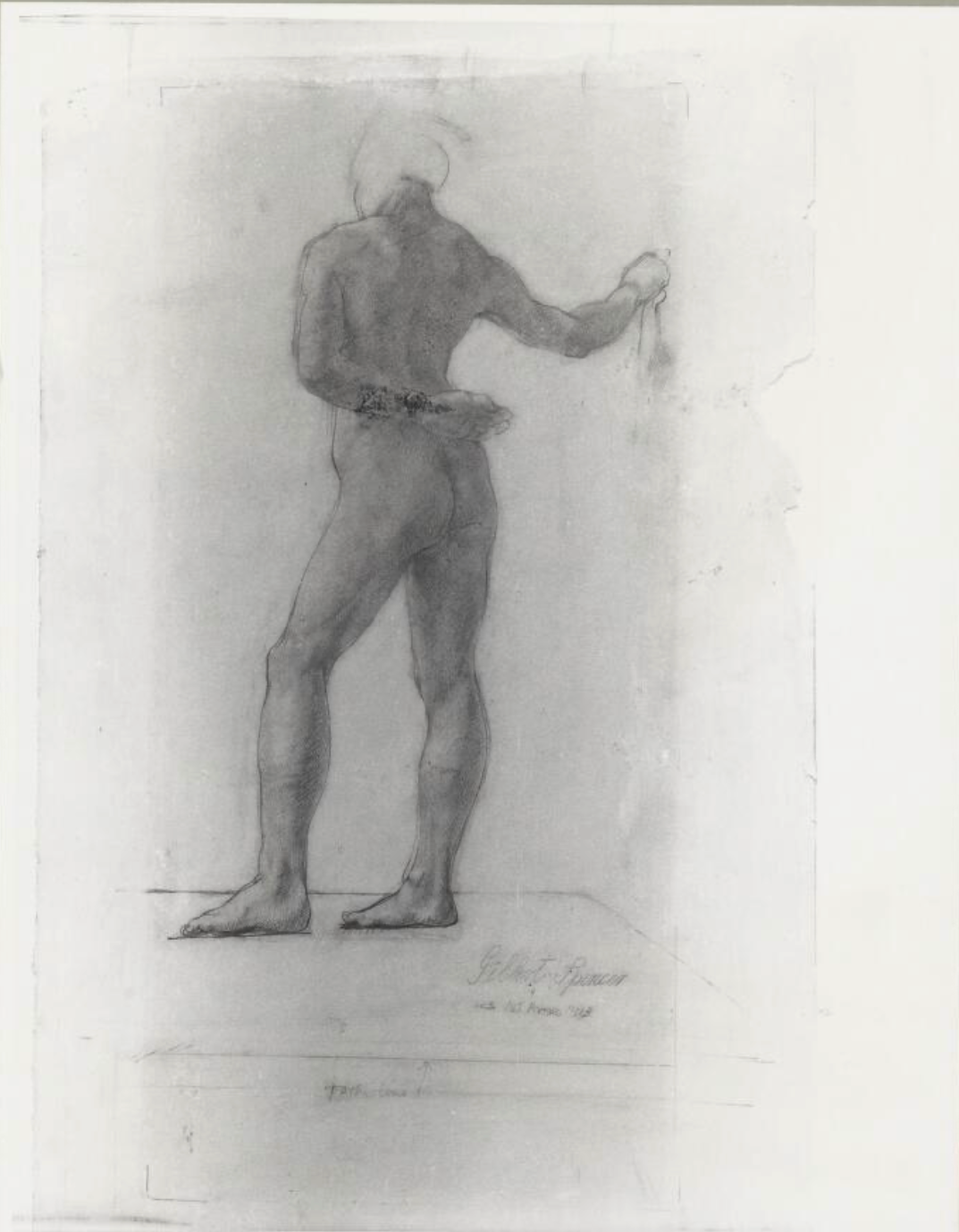 Standing male nude