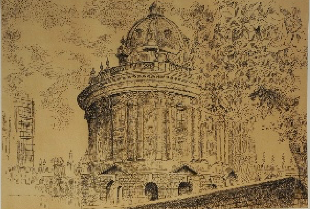 The Radcliffe Camera from Exeter College Gardens