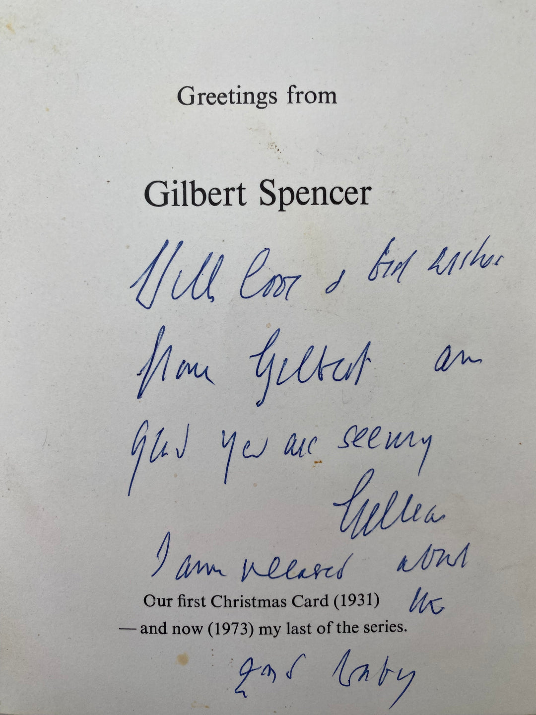 Christmas card 1973