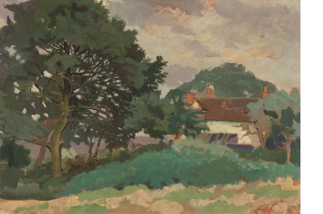 Landscape with house, possibly Tree Cottage