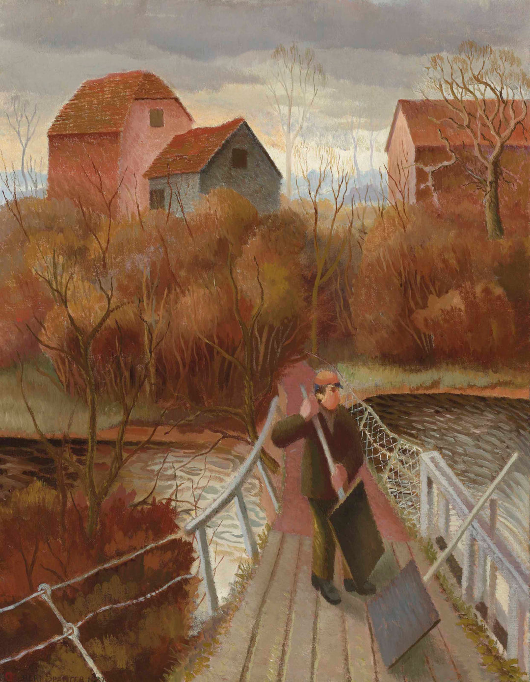 Terwick Mill (alt. title: Man at a Sluice Gate on the Thames)